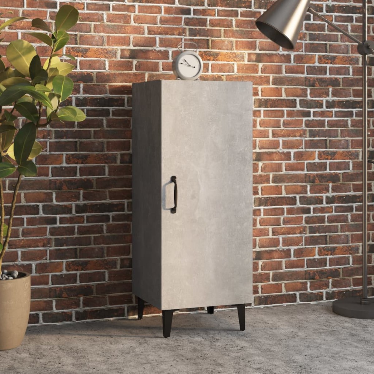 vidaXL Ντουλάπι Γκρι Σκυροδέματος 34,5x34x90 εκ. Επεξεργασμένο Ξύλο