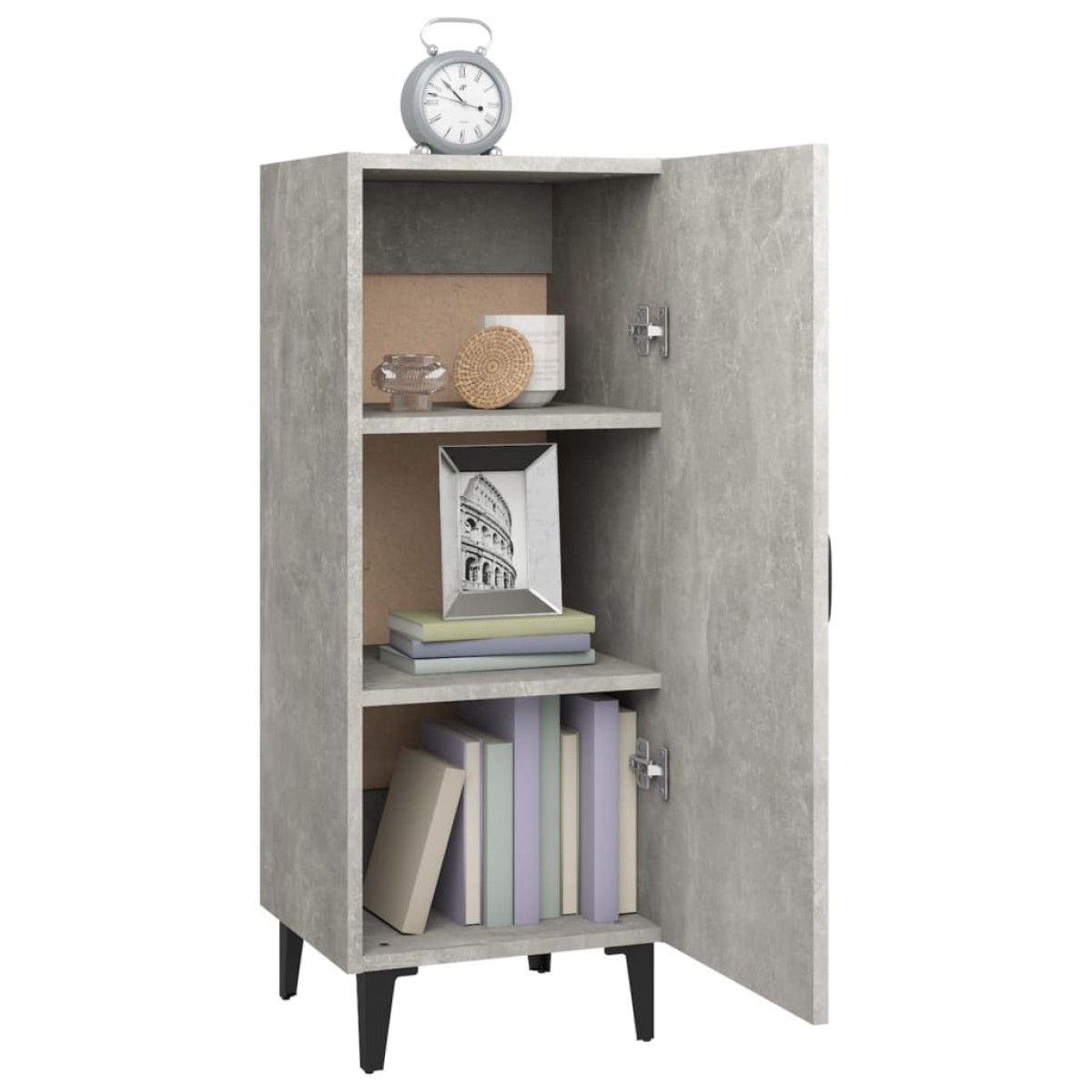 vidaXL Ντουλάπι Γκρι Σκυροδέματος 34,5x34x90 εκ. Επεξεργασμένο Ξύλο