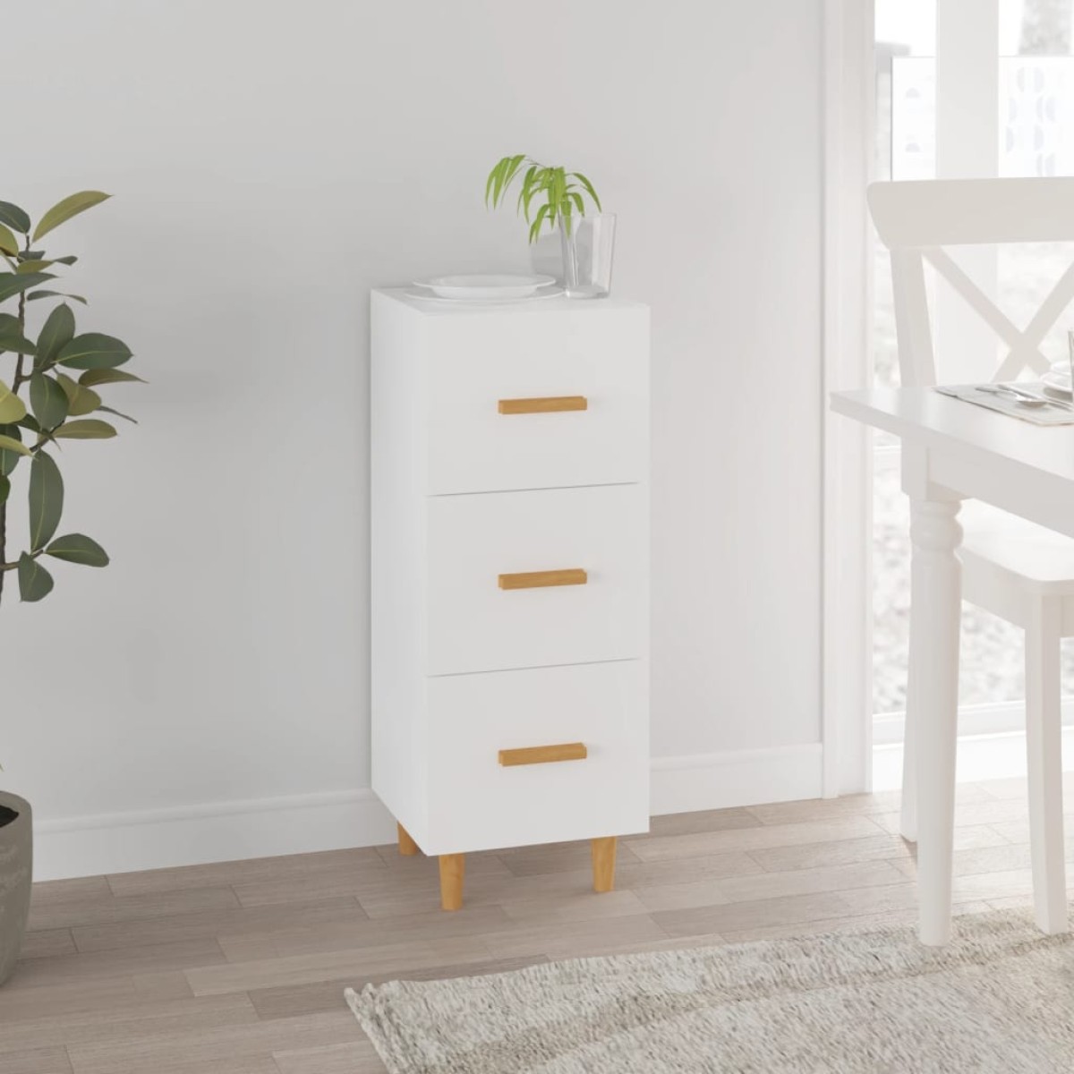 vidaXL Ντουλάπι Λευκό 34,5 x 34 x 90 εκ. από Επεξεργασμένο Ξύλο