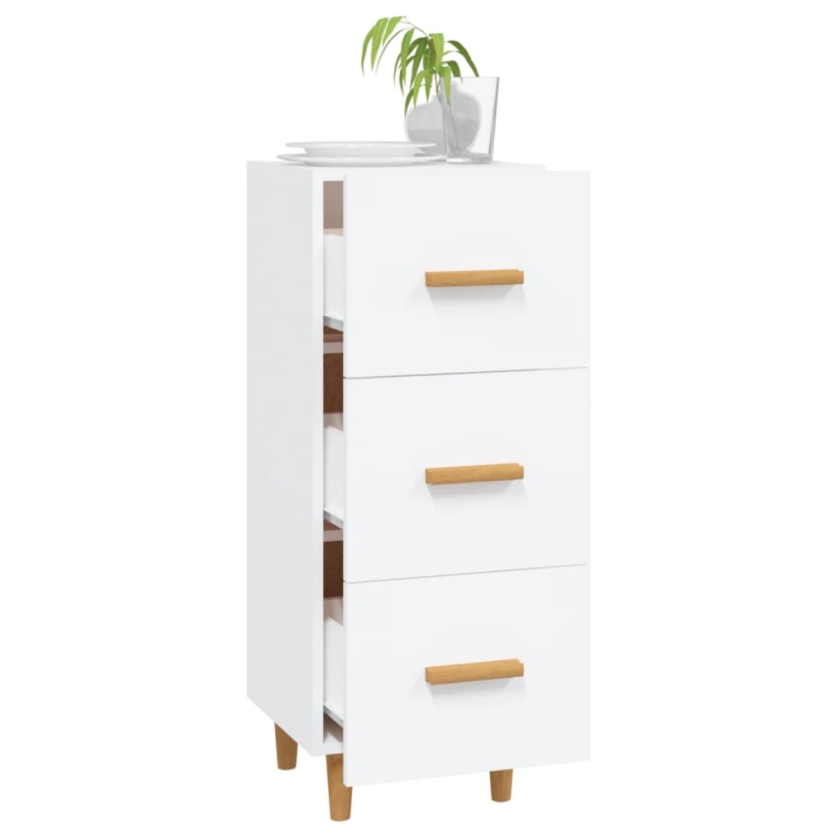 vidaXL Ντουλάπι Λευκό 34,5 x 34 x 90 εκ. από Επεξεργασμένο Ξύλο