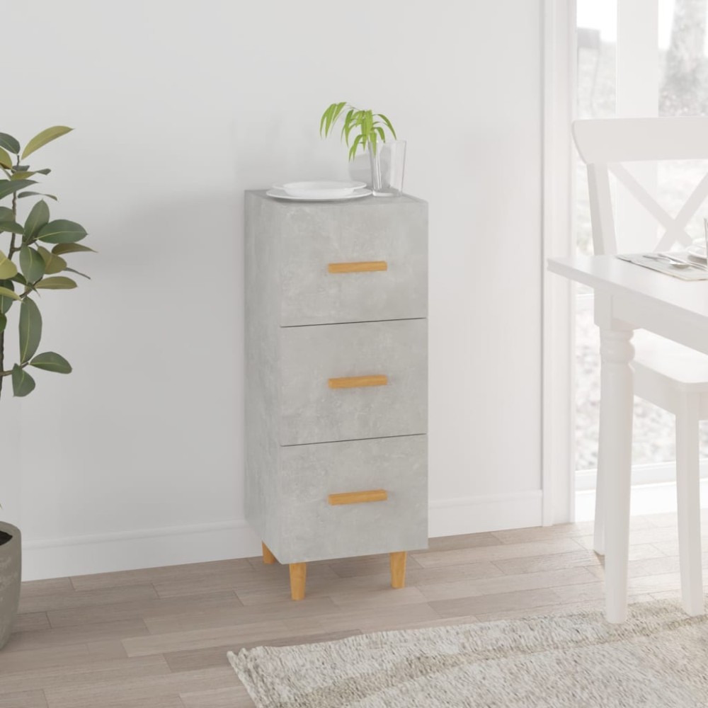 vidaXL Ντουλάπι Γκρι Σκυροδέματος 34,5x34x90 εκ. Επεξεργασμένο Ξύλο