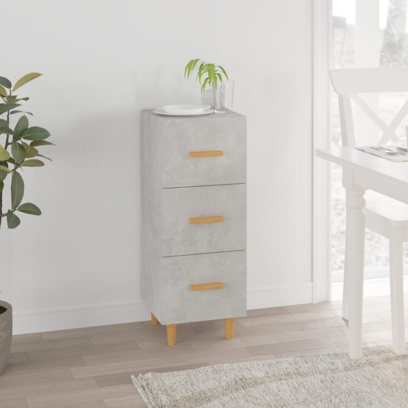 vidaXL Ντουλάπι Γκρι Σκυροδέματος 34,5x34x90 εκ. Επεξεργασμένο Ξύλο