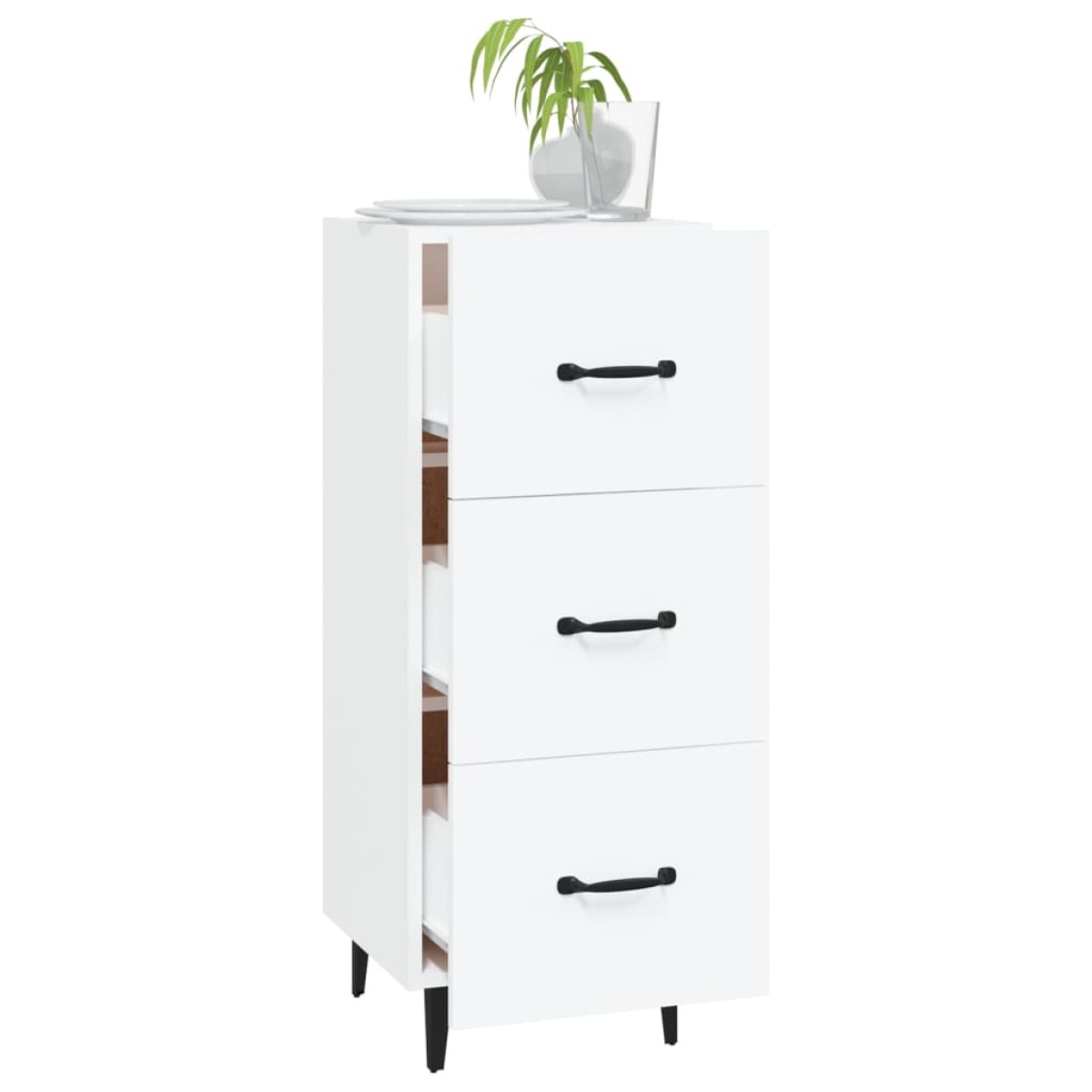 vidaXL Ντουλάπι Λευκό 34,5 x 34 x 90 εκ. από Επεξεργασμένο Ξύλο