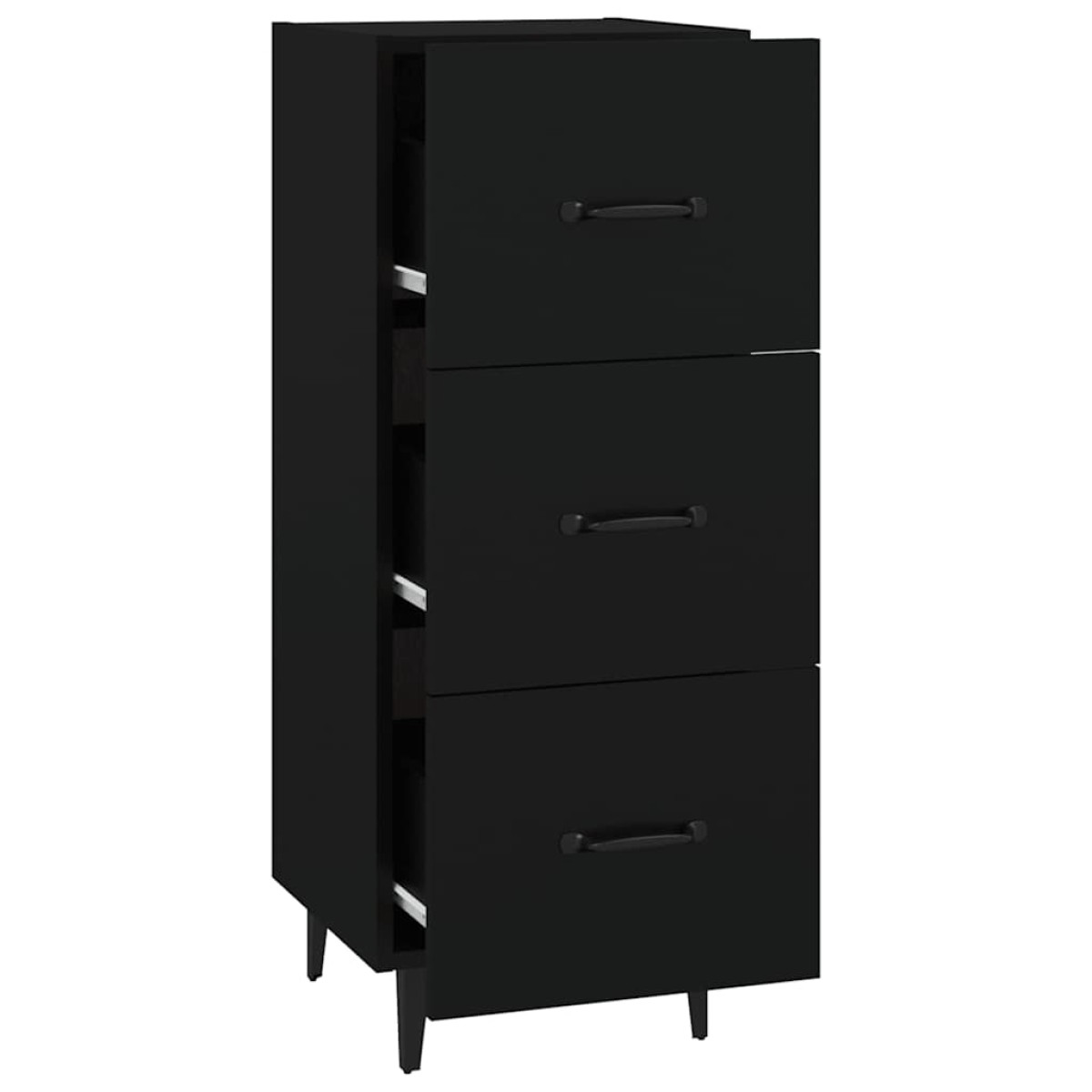 vidaXL Ντουλάπι Μαύρο 34,5 x 34 x 90 εκ. από Επεξεργασμένο Ξύλο