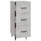 vidaXL Ντουλάπι Γκρι Σκυροδέματος 34,5x34x90 εκ. Επεξεργασμένο Ξύλο
