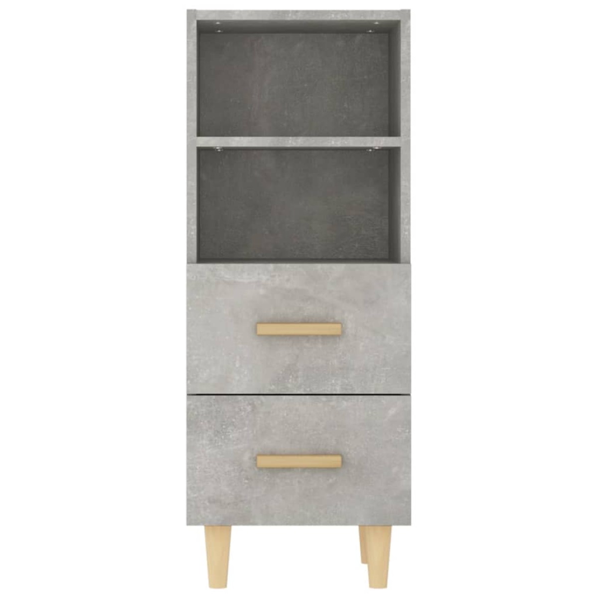 vidaXL Ντουλάπι Γκρι Σκυροδέματος 34,5x34x90 εκ. Επεξεργασμένο Ξύλο