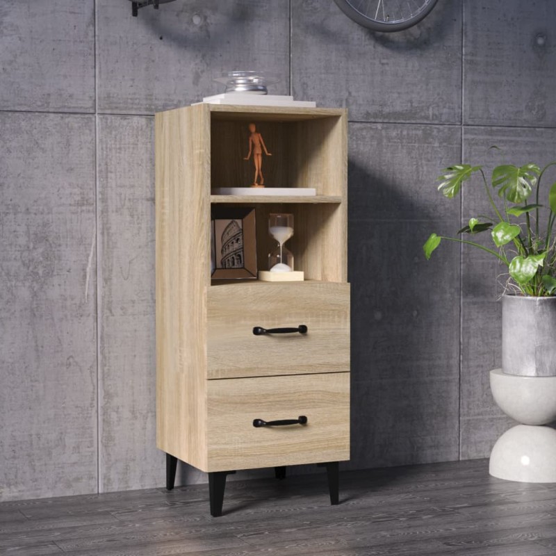 vidaXL Ντουλάπι Sonoma Δρυς 34,5x34x90 εκ. από Επεξεργασμένο Ξύλο