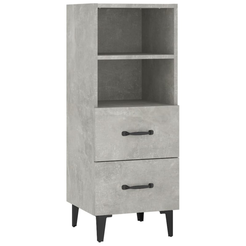vidaXL Ντουλάπι Γκρι Σκυροδέματος 34,5x34x90 εκ. Επεξεργασμένο Ξύλο