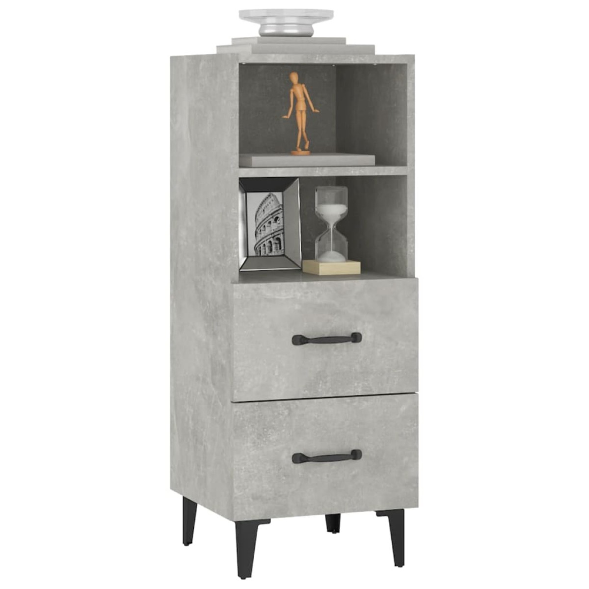 vidaXL Ντουλάπι Γκρι Σκυροδέματος 34,5x34x90 εκ. Επεξεργασμένο Ξύλο