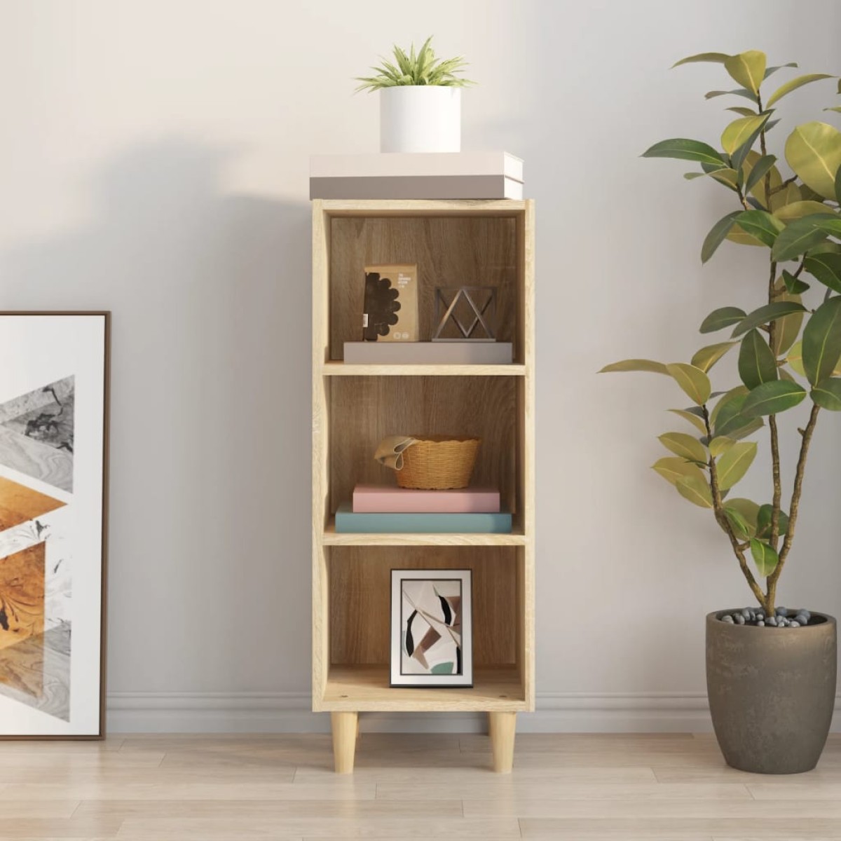 vidaXL Ντουλάπι Sonoma Δρυς 34,5x32,5x90 εκ. από Επεξεργασμένο Ξύλο