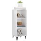 vidaXL Ντουλάπι Γυαλιστερό Λευκό 34,5x32,5x90 εκ. Επεξεργασμένο Ξύλο