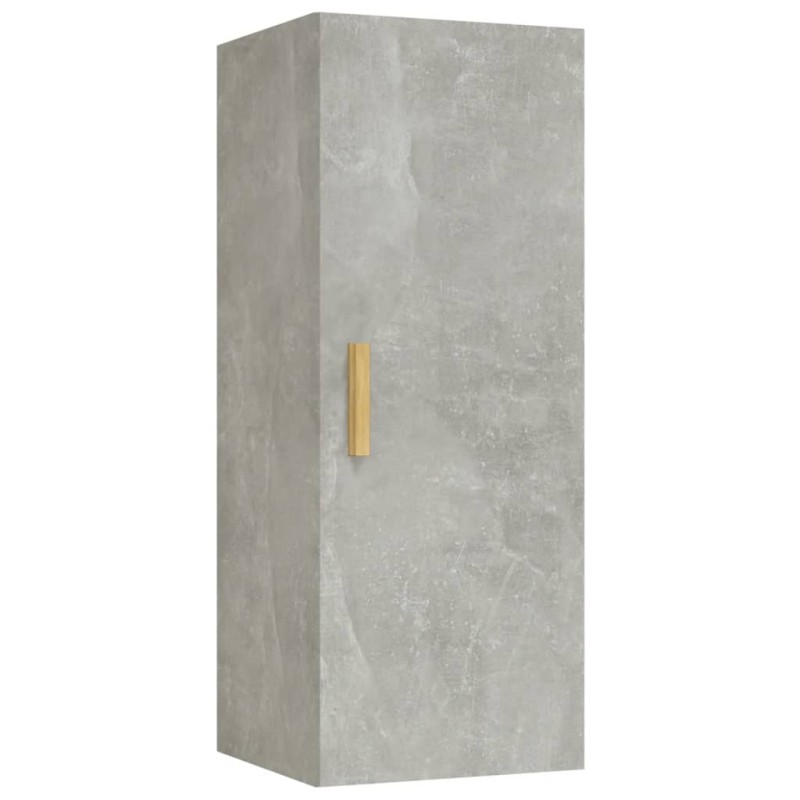 vidaXL Ντουλάπι Τοίχου Γκρι Σκυρ. 34,5x34x90 εκ. Επεξεργασμένο Ξύλο