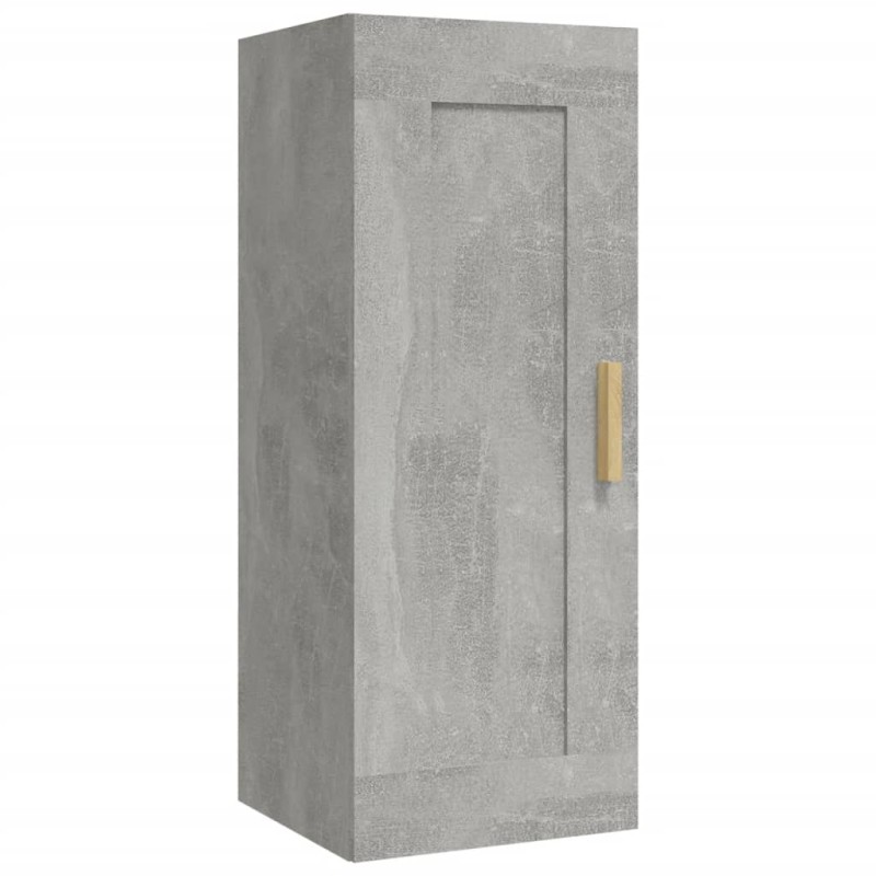 vidaXL Ντουλάπι Τοίχου Γκρι Σκυρ. 35x34x90 εκ. Επεξεργασμένο Ξύλο