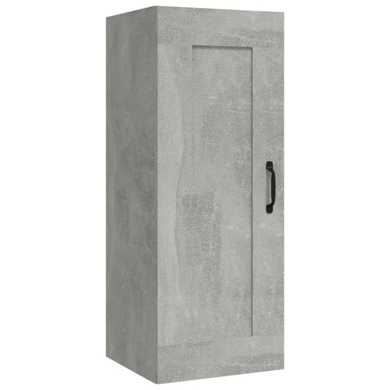 vidaXL Ντουλάπι Κρεμαστό Γκρι Σκυροδέματος 35x34x90 εκ. Επεξ. Ξύλο