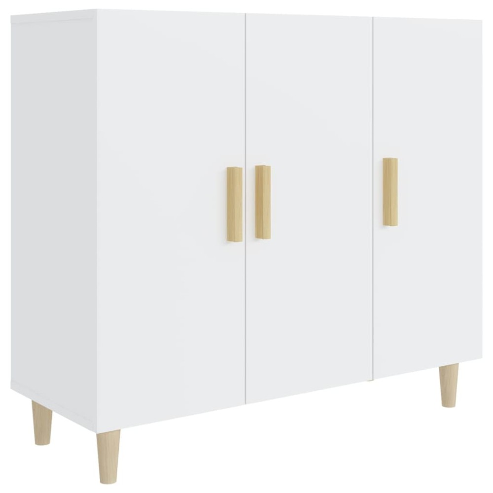 vidaXL Μπουφές Λευκός 90 x 34 x 80 εκ. από Επεξεργασμένο Ξύλο