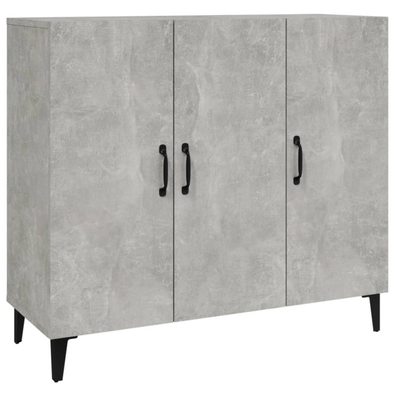 vidaXL Ντουλάπι Γκρι Σκυροδέματος 90x34x80 εκ. Επεξεργασμένο Ξύλο