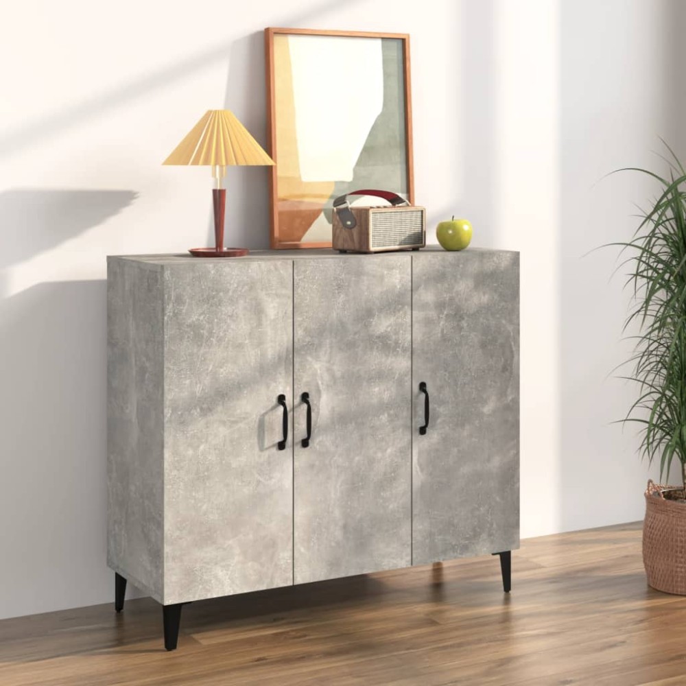vidaXL Ντουλάπι Γκρι Σκυροδέματος 90x34x80 εκ. Επεξεργασμένο Ξύλο