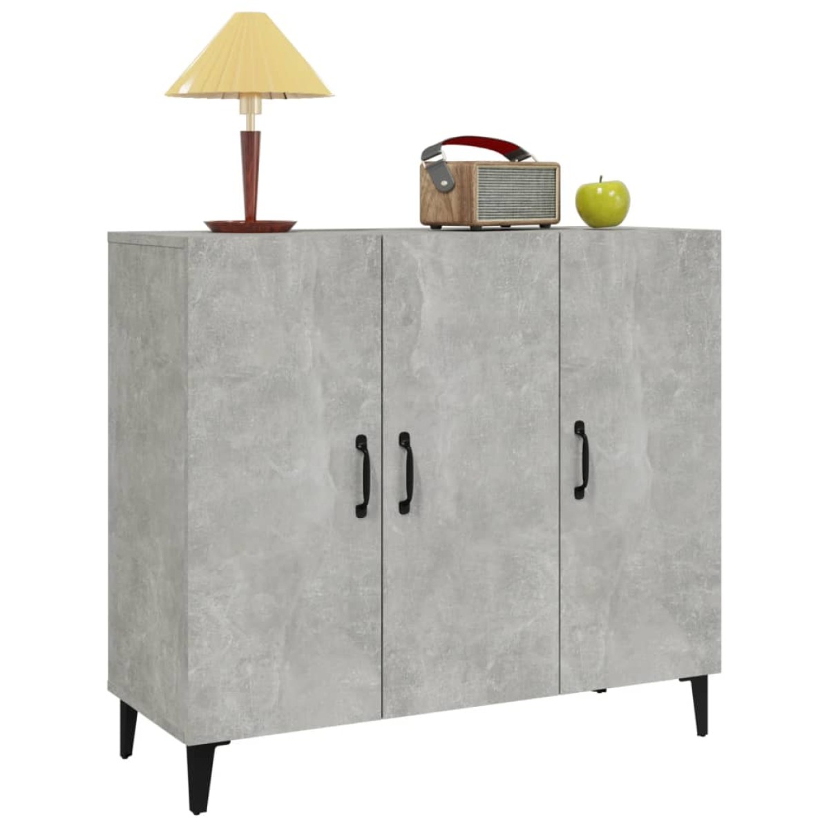 vidaXL Ντουλάπι Γκρι Σκυροδέματος 90x34x80 εκ. Επεξεργασμένο Ξύλο