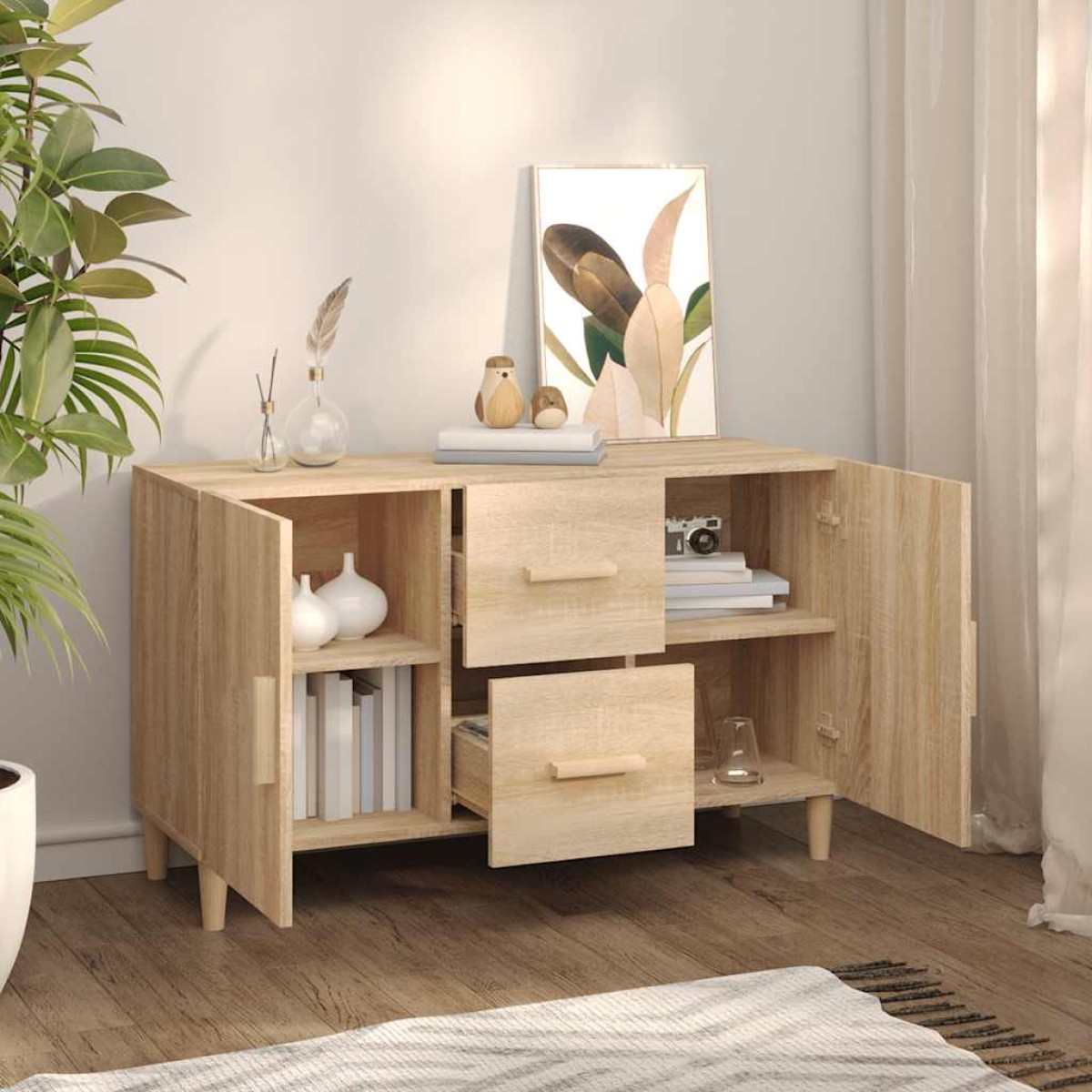 vidaXL Ντουλάπι Sonoma Δρυς 100x36x60 εκ. από Επεξεργασμένο Ξύλο