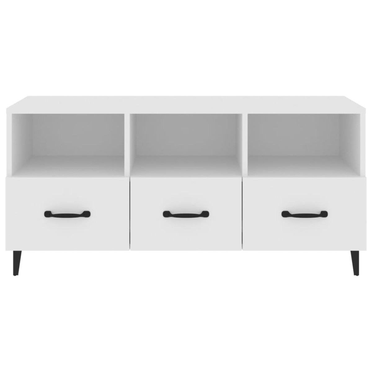 vidaXL Έπιπλο Τηλεόρασης άσπρο 102 x 35 x 50 εκ. Επεξεργασμένο Ξύλο
