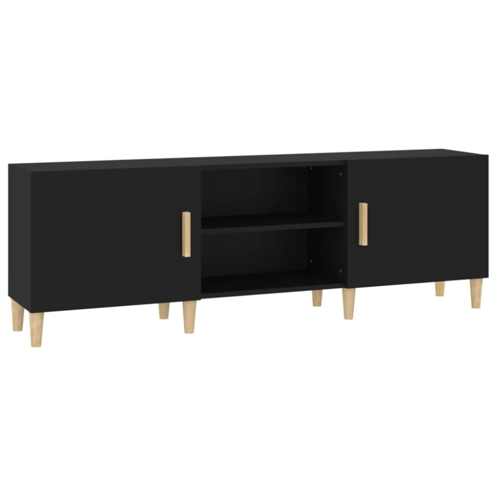 vidaXL Έπιπλο Τηλεόρασης Μαύρο 150 x 30 x 50 εκ. Επεξεργασμένο Ξύλο