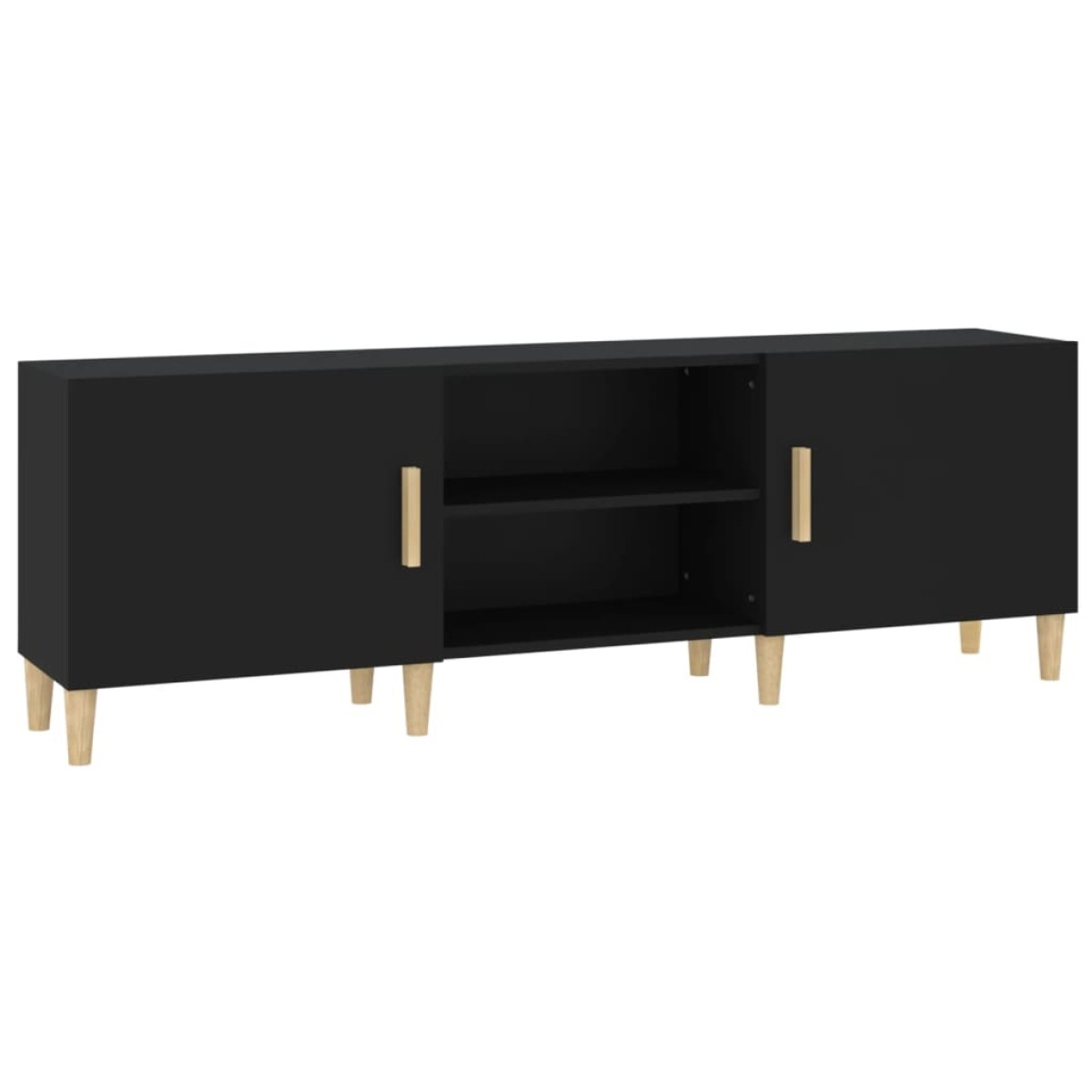 vidaXL Έπιπλο Τηλεόρασης Μαύρο 150 x 30 x 50 εκ. Επεξεργασμένο Ξύλο