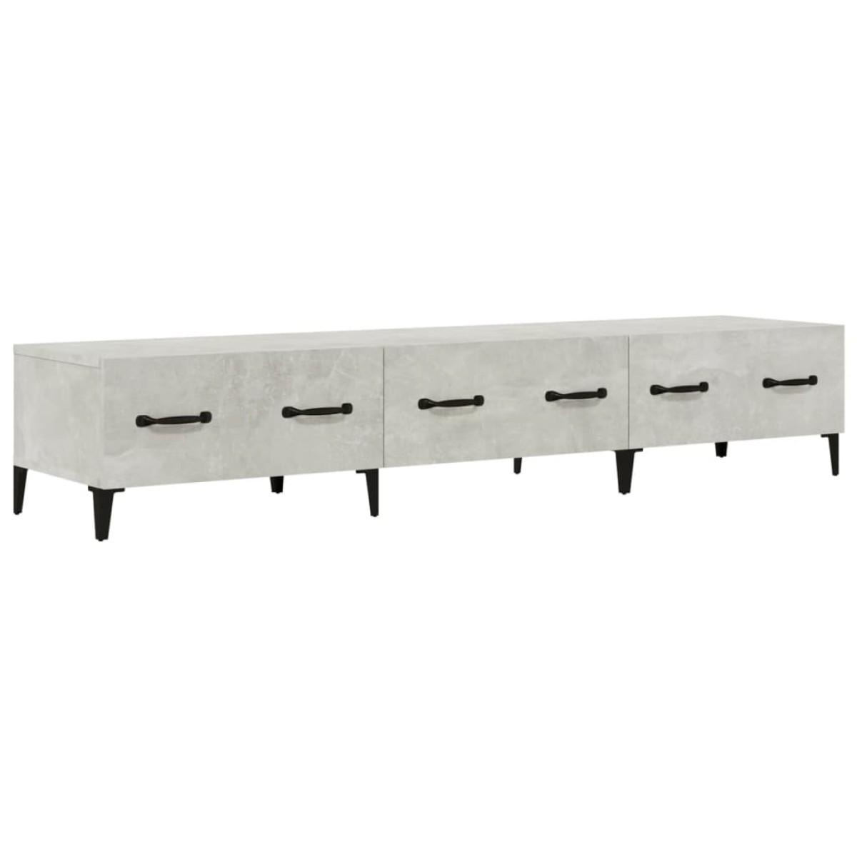 vidaXL Έπιπλο Τηλεόρασης Γκρι Σκυροδέματος 150x34,5x30 εκ. Επεξ. Ξύλο