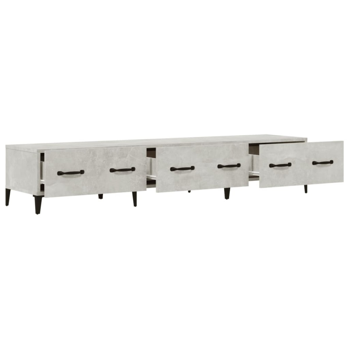 vidaXL Έπιπλο Τηλεόρασης Γκρι Σκυροδέματος 150x34,5x30 εκ. Επεξ. Ξύλο