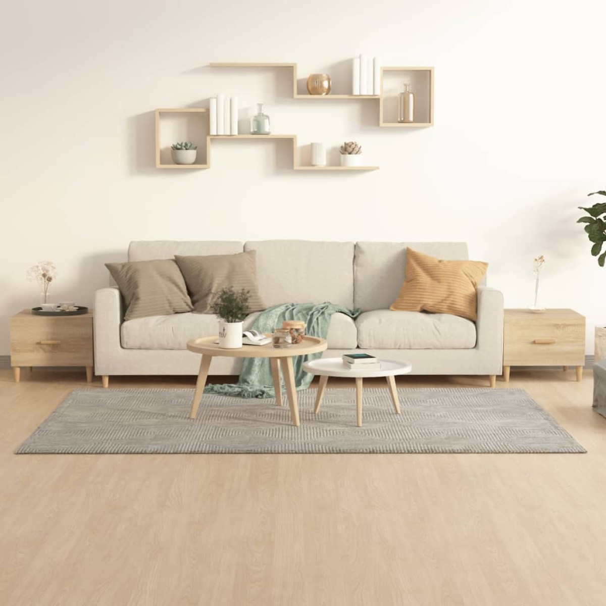 vidaXL Τραπεζάκια Σαλονιού 2 τεμ Sonoma Δρυς 50x50x40 εκ Επεξ. Ξύλο