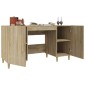 vidaXL Γραφείο Sonoma Δρυς 140 x 50 x 75 εκ. από Επεξεργασμένο Ξύλο