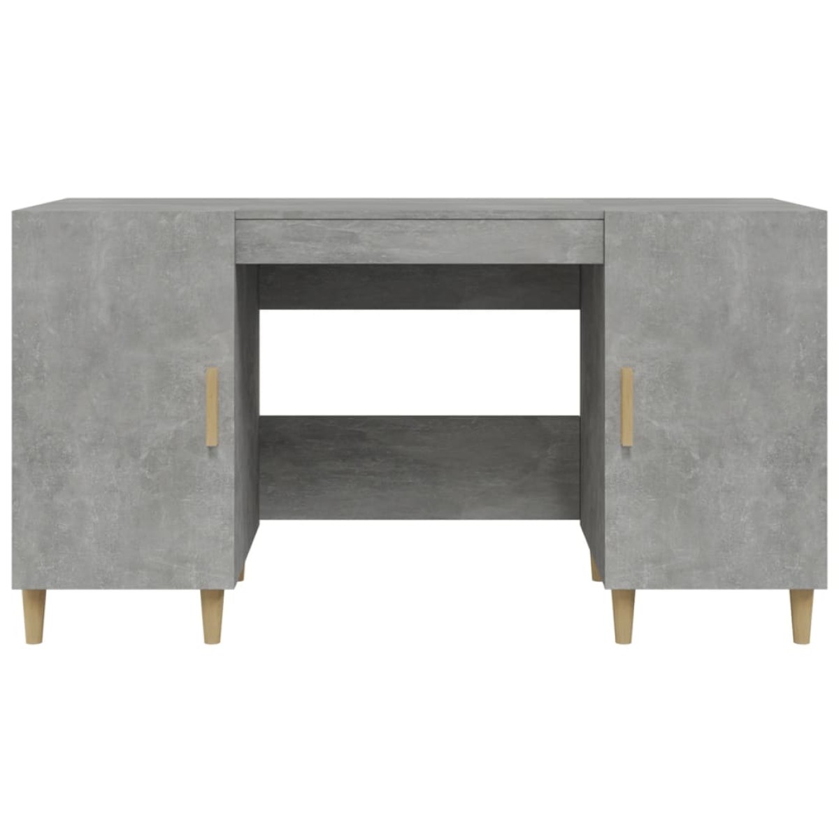 vidaXL Γραφείο Γκρι Σκυροδέματος 140x50x75 εκ. Επεξεργασμένο Ξύλο