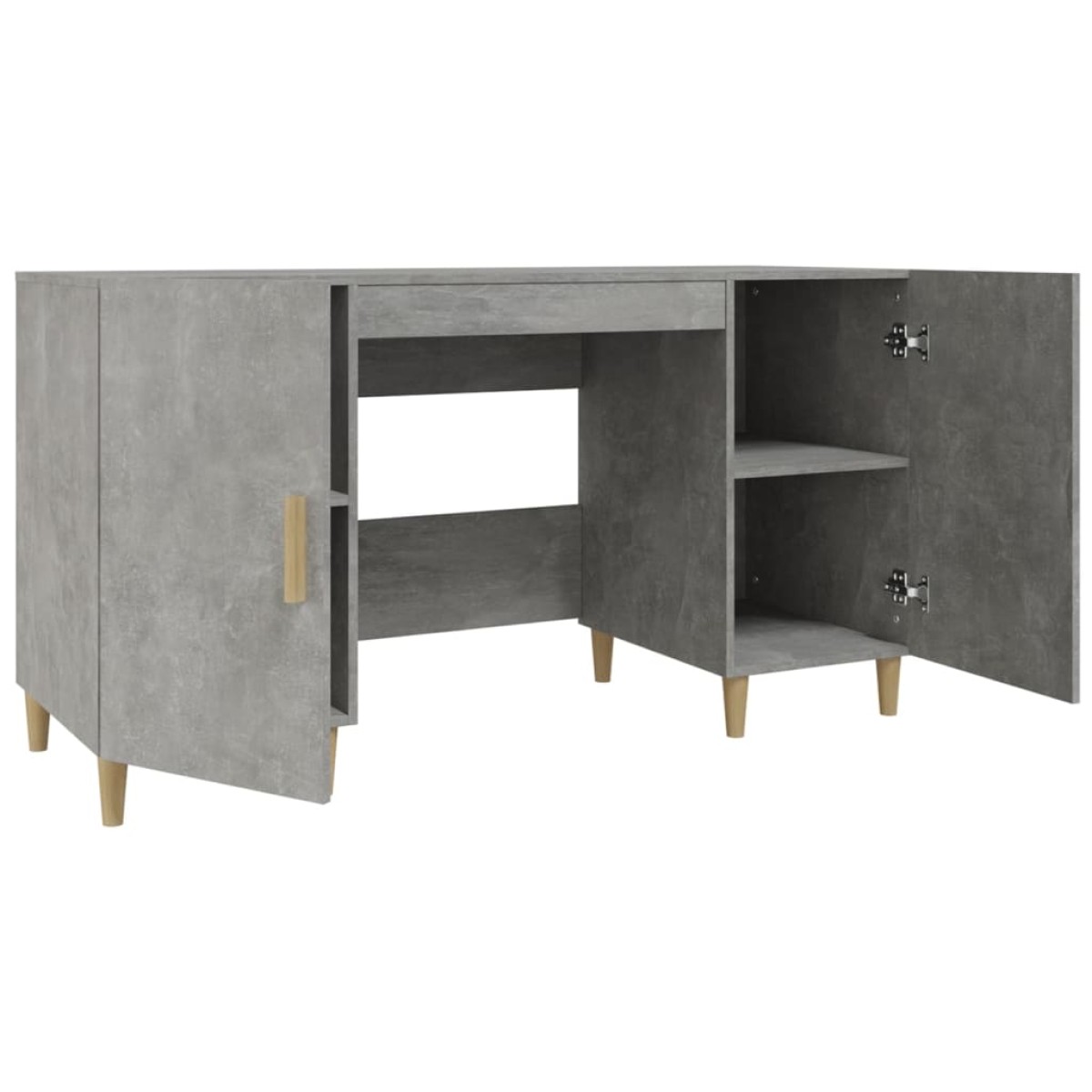 vidaXL Γραφείο Γκρι Σκυροδέματος 140x50x75 εκ. Επεξεργασμένο Ξύλο