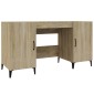 vidaXL Γραφείο Sonoma Δρυς 140 x 50 x 75 εκ. από Επεξεργασμένο Ξύλο