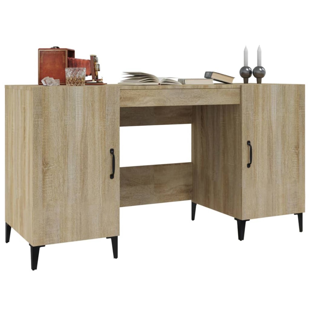 vidaXL Γραφείο Sonoma Δρυς 140 x 50 x 75 εκ. από Επεξεργασμένο Ξύλο