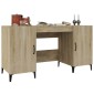 vidaXL Γραφείο Sonoma Δρυς 140 x 50 x 75 εκ. από Επεξεργασμένο Ξύλο