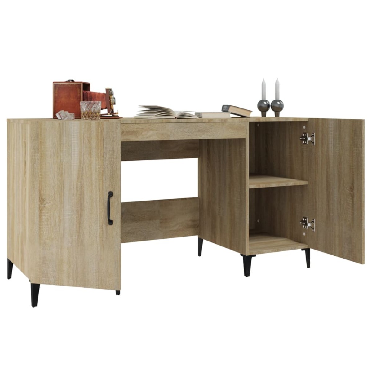 vidaXL Γραφείο Sonoma Δρυς 140 x 50 x 75 εκ. από Επεξεργασμένο Ξύλο