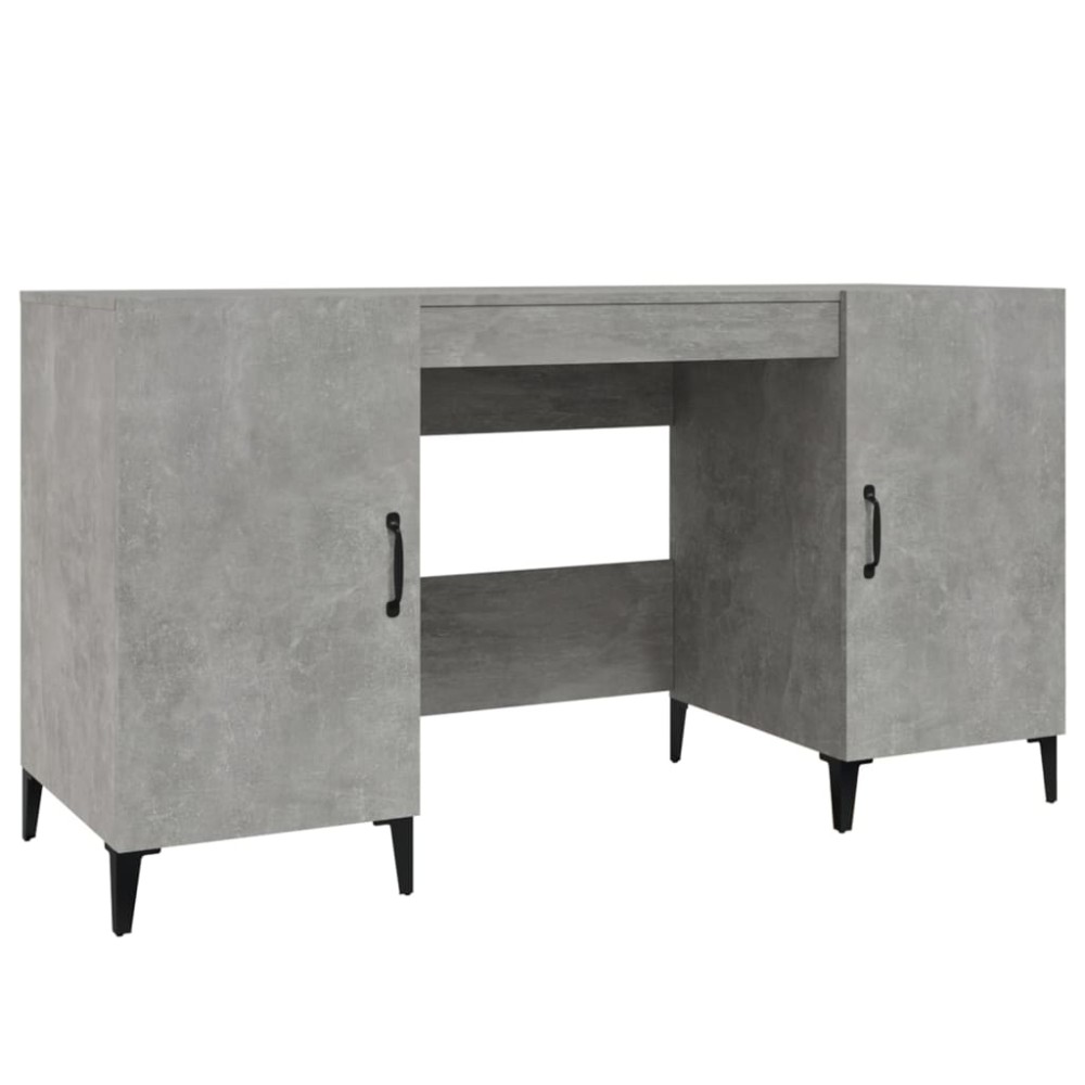 vidaXL Γραφείο Γκρι Σκυροδέματος 140x50x75 εκ. Επεξεργασμένο Ξύλο