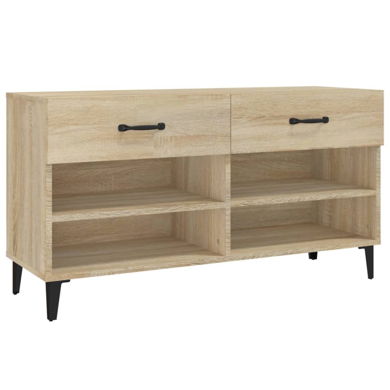 vidaXL Παπουτσοθήκη Sonoma Δρυς 102x35x55 εκ. από Επεξεργασμένο Ξύλο