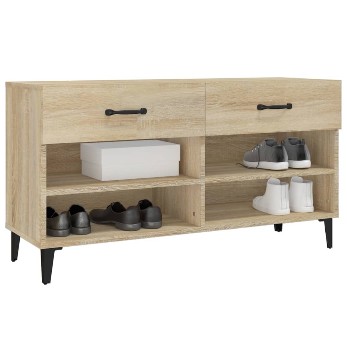 vidaXL Παπουτσοθήκη Sonoma Δρυς 102x35x55 εκ. από Επεξεργασμένο Ξύλο
