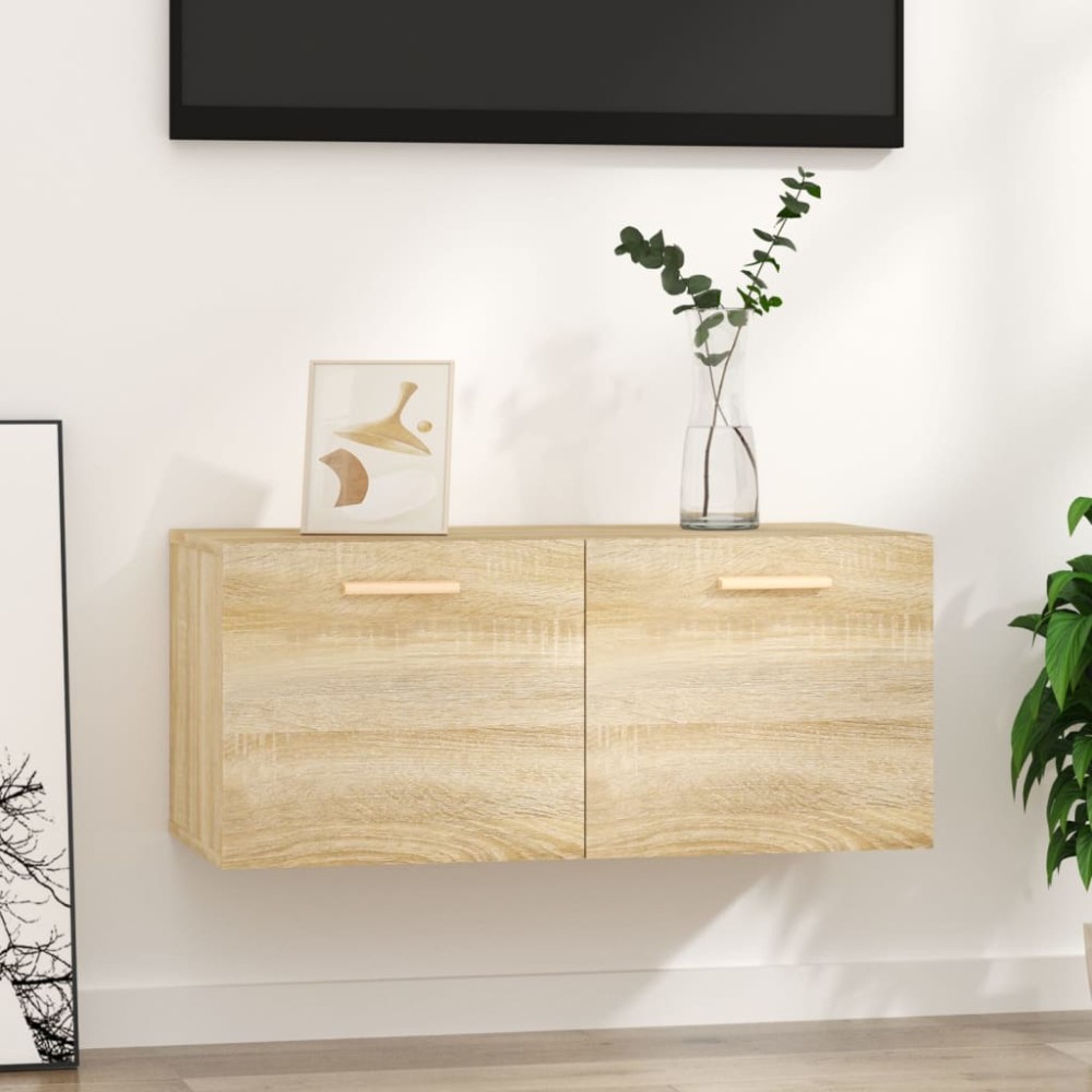 vidaXL Ντουλάπι Τοίχου Sonoma Δρυς 80x35x36,5 εκ. Επεξεργασμένο Ξύλο
