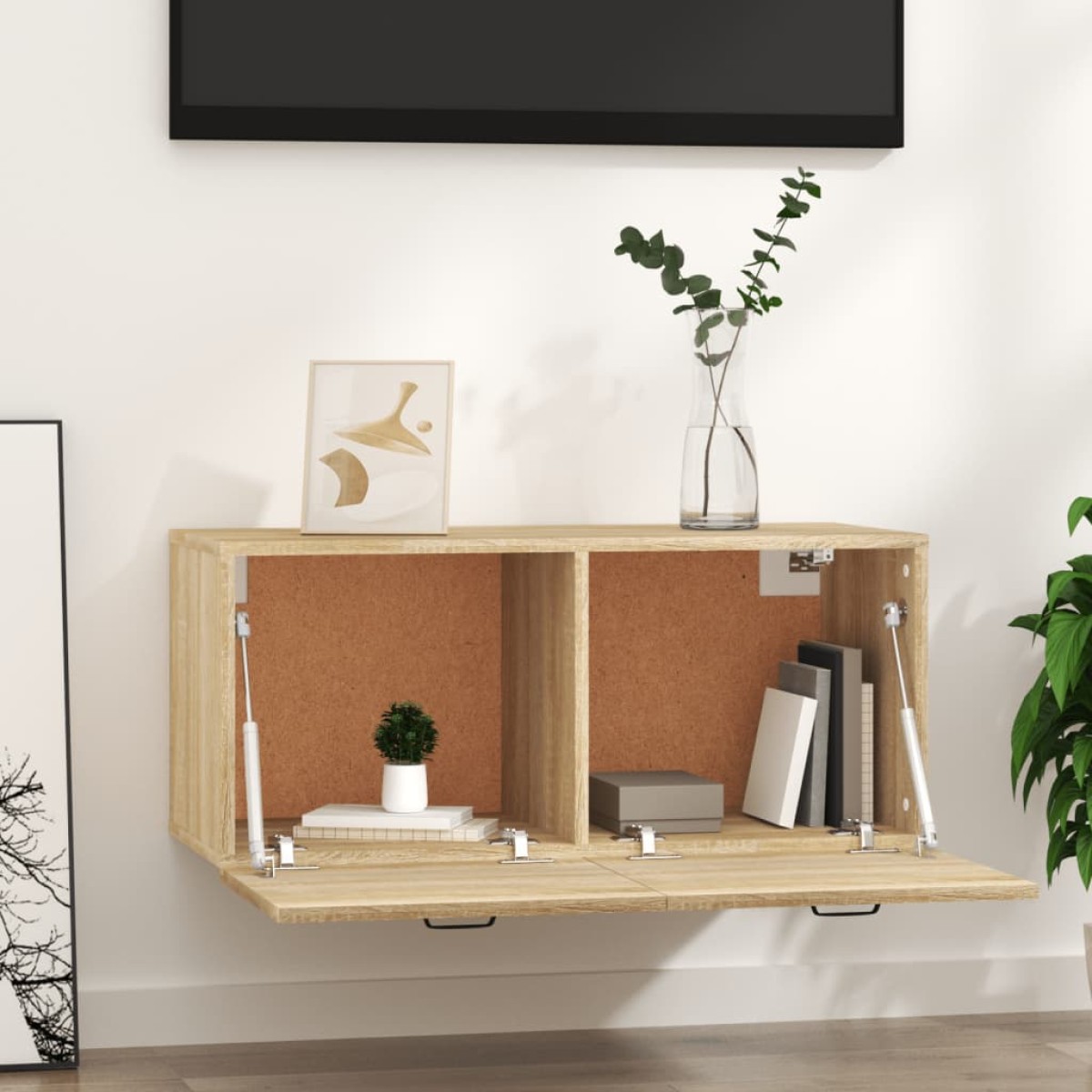 vidaXL Ντουλάπι Τοίχου Sonoma Δρυς 80x35x36,5 εκ. Επεξεργασμένο Ξύλο