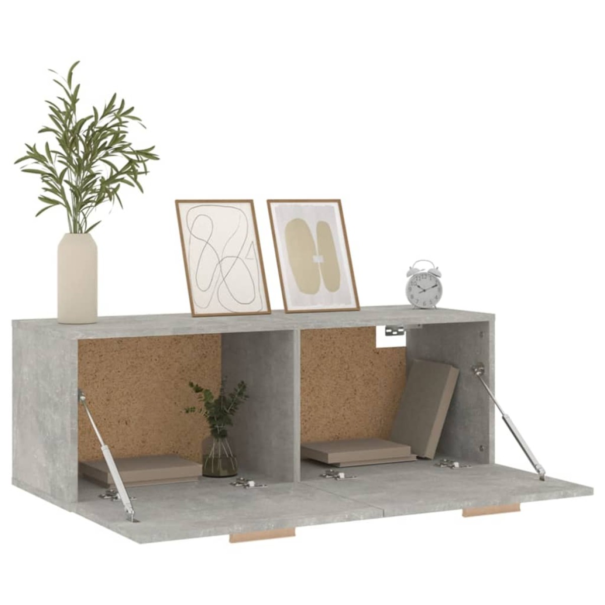 vidaXL Ντουλάπι Τοίχου Γκρι Σκυρ. 100x36,5x35 εκ. Επεξεργασμένο Ξύλο