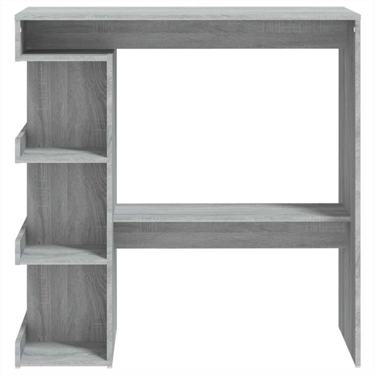 vidaXL Τραπέζι Μπαρ με Ράφια Γκρι Sonoma 100x50x101,5 εκ.