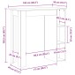 vidaXL Τραπέζι Μπαρ με Ράφια Καπνιστή Δρυς 102x50x103,5 εκ Μοριοσανίδα