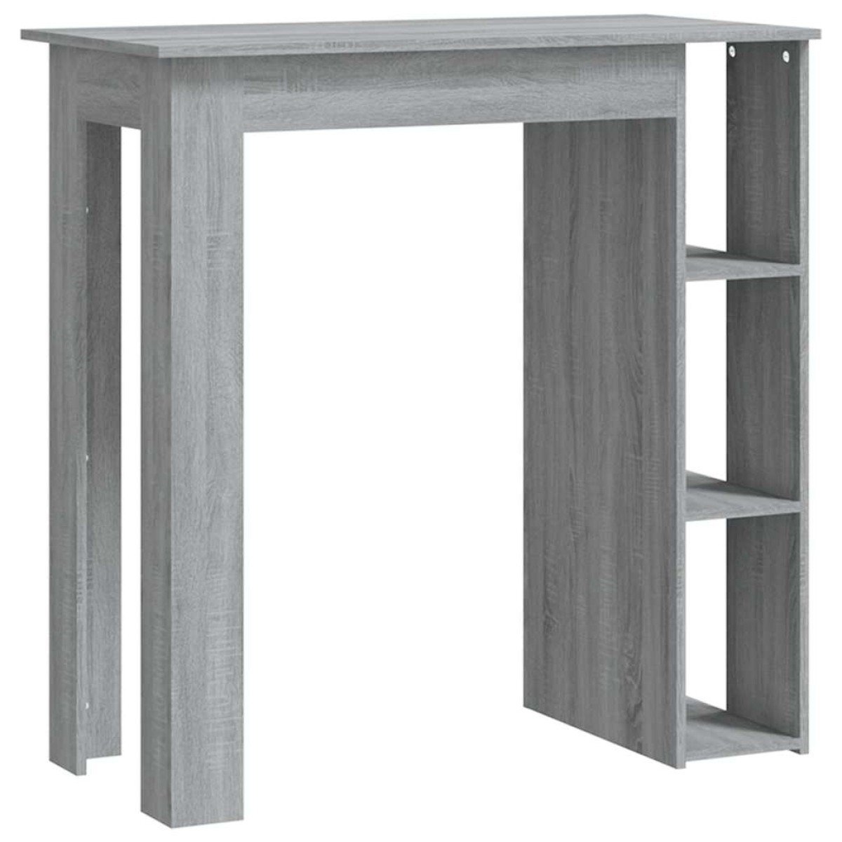vidaXL Τραπέζι Μπαρ με Ράφια Γκρι Sonoma 102x50x103,5 εκ. Μοριοσανίδα