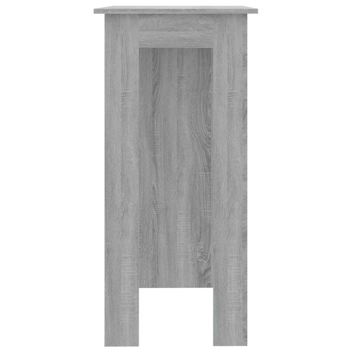 vidaXL Τραπέζι Μπαρ με Ράφια Γκρι Sonoma 102x50x103,5 εκ. Μοριοσανίδα