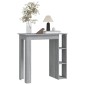 vidaXL Τραπέζι Μπαρ με Ράφια Γκρι Sonoma 102x50x103,5 εκ. Μοριοσανίδα