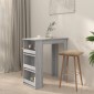 vidaXL Τραπέζι Μπαρ με Ράφια Γκρι Sonoma 102x50x103,5 εκ. Μοριοσανίδα