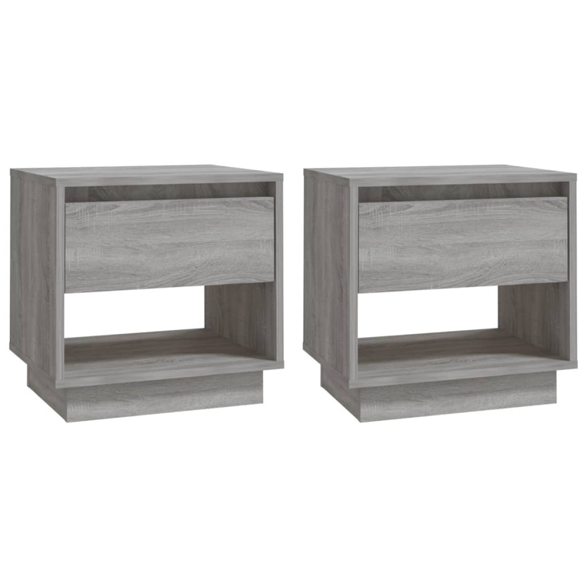 vidaXL Κομοδίνα 2 τεμ. Γκρι Sonoma Δρυς 45 x 34 x 44εκ από Μοριοσανίδα