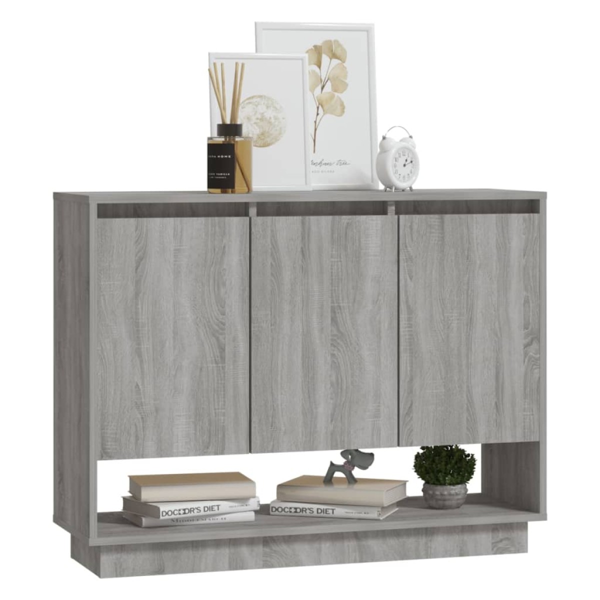 vidaXL Μπουφές Γκρι Sonoma 97 x 31 x 75 εκ. από Μοριοσανίδα